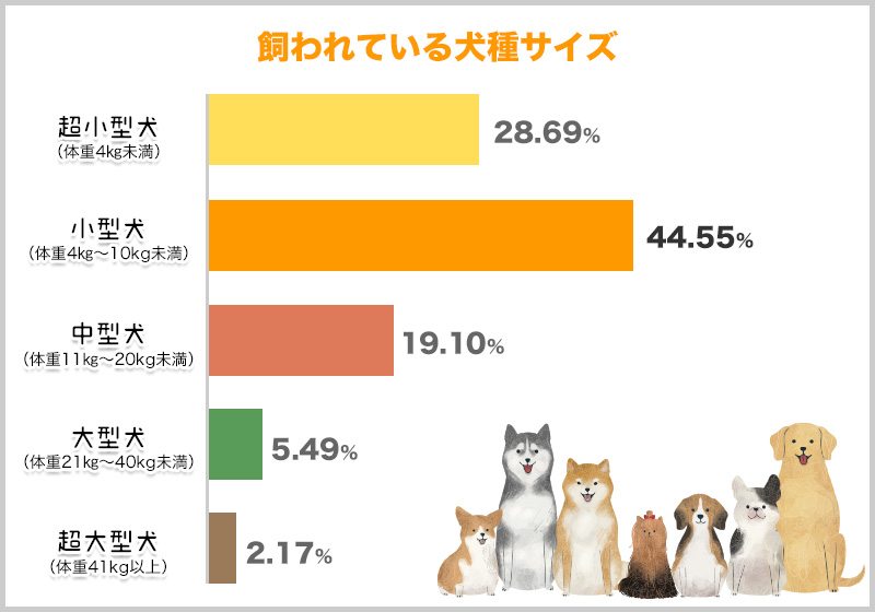 飼っている犬のサイズ